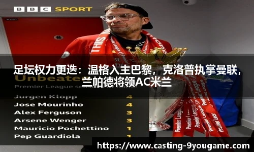 足坛权力更迭：温格入主巴黎，克洛普执掌曼联，兰帕德将领AC米兰
